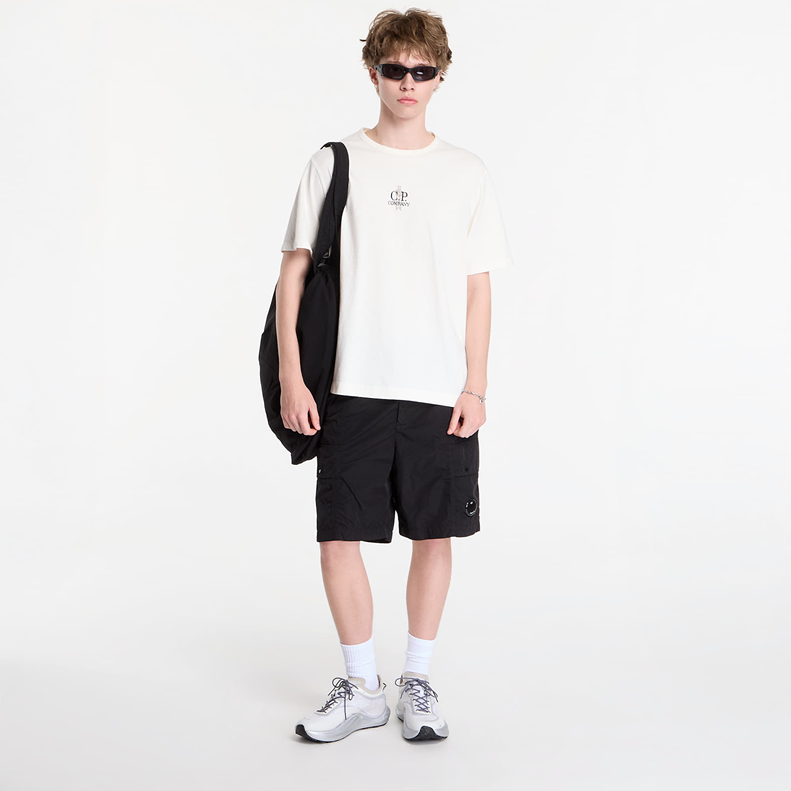 T-shirty męskie C.P. Company 1020 Jersey Short Sleeve Embroidery T-Shirt Gauze White