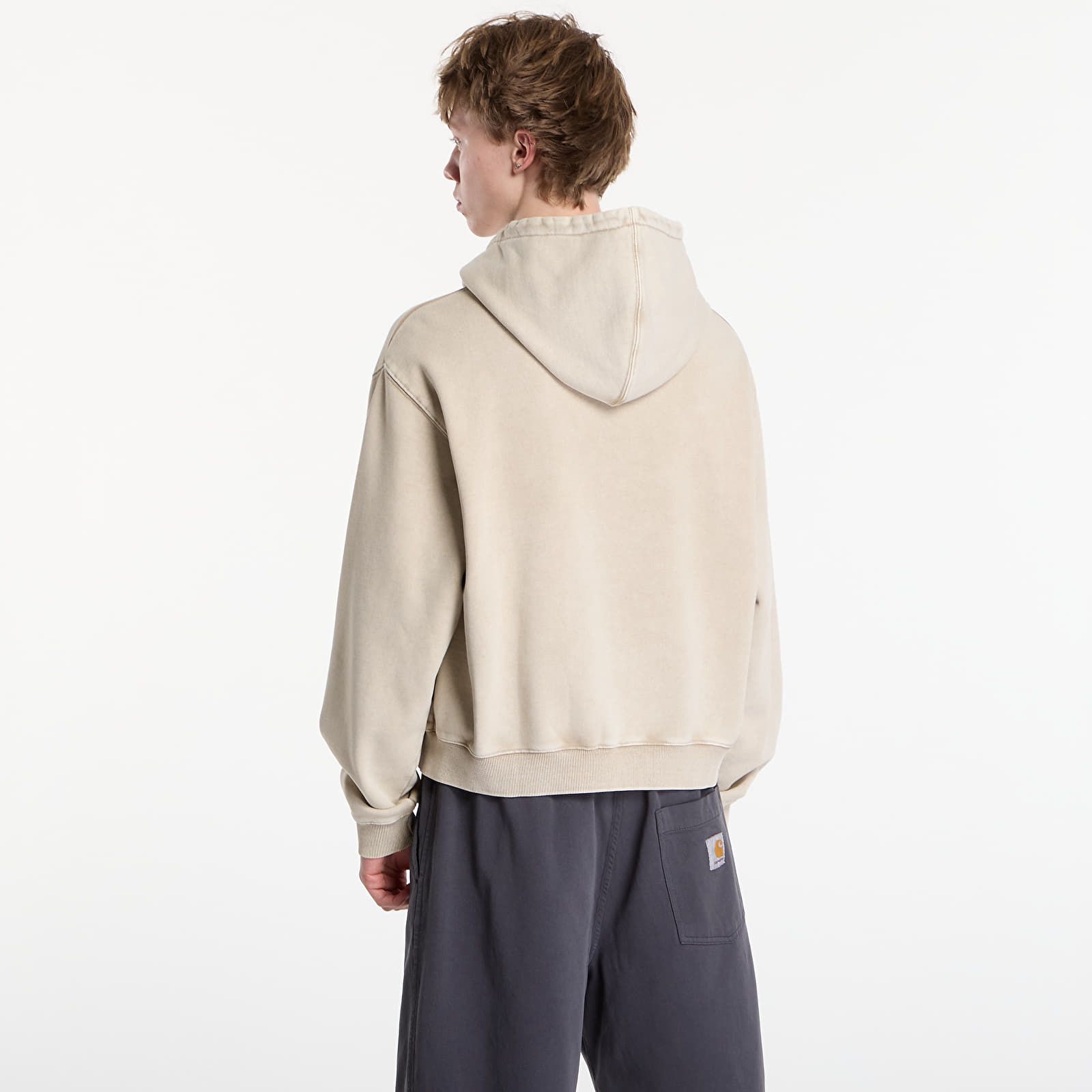Sweatshirts Patta Loopback Logo Zip Hooded Sweater UNISEX Irish Cream