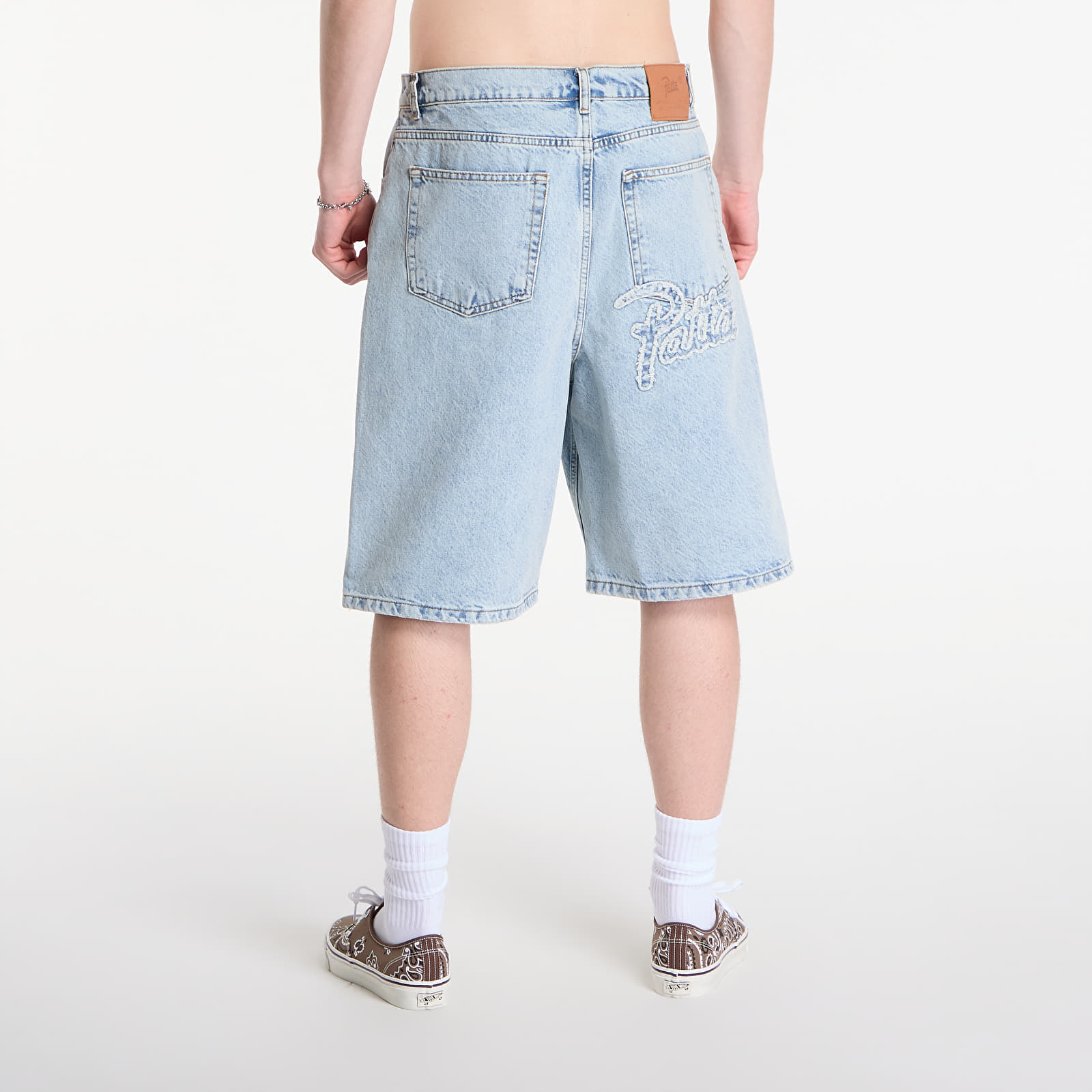 Šorti Patta Light Wash Denim Shorts Light Blue Denim