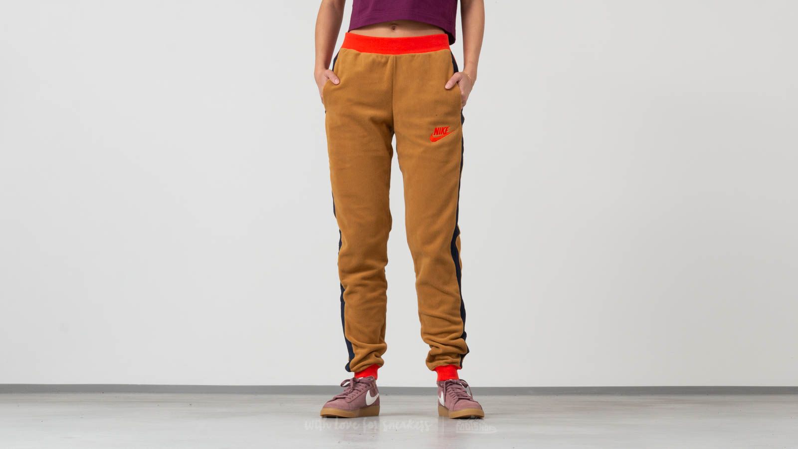 Pants and jeans Nike Sportswear Polar Pants Beige/ Red