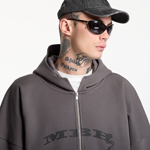 MISBHV Inflated Mbh Devil Zipped Hoodie UNISEX Washed Grey | Footshop