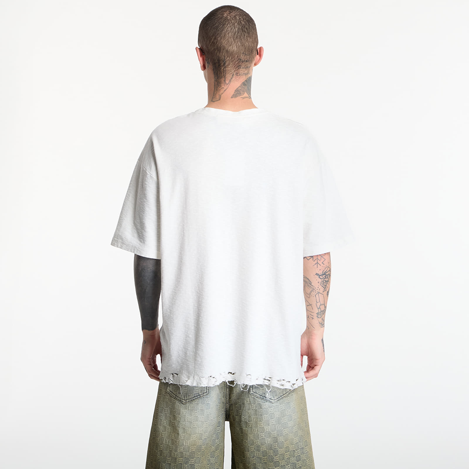 Marškinėliai MISBHV Distressed Mbh Star T-Shirt UNISEX Off White