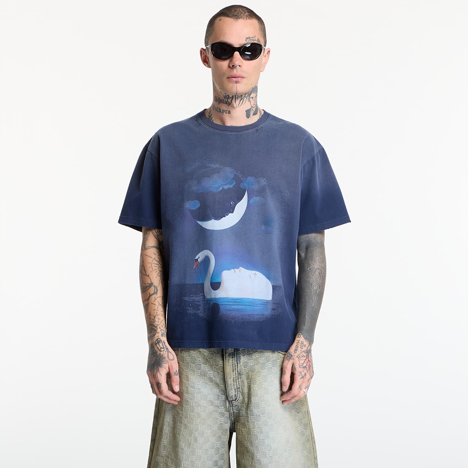 Marškinėliai MISBHV Mind'S Eye T-Shirt UNISEX Washed Navy