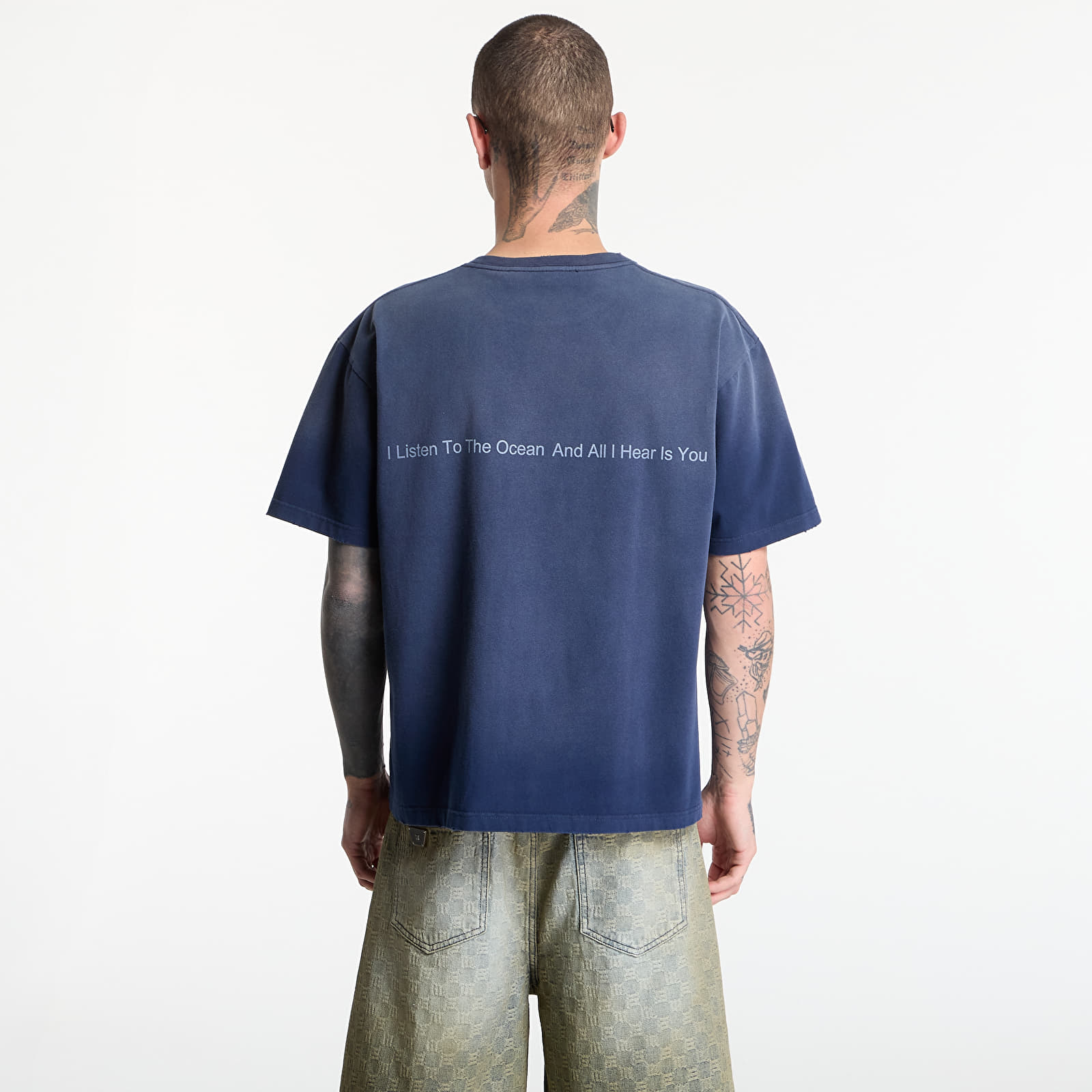 Marškinėliai MISBHV Mind'S Eye T-Shirt UNISEX Washed Navy