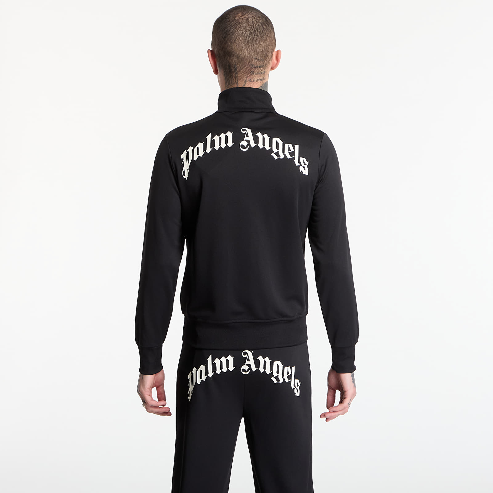 Hoodies and sweatshirts  Palm Angels Back Curved Logo Track Top UNISEX Black/ Off White