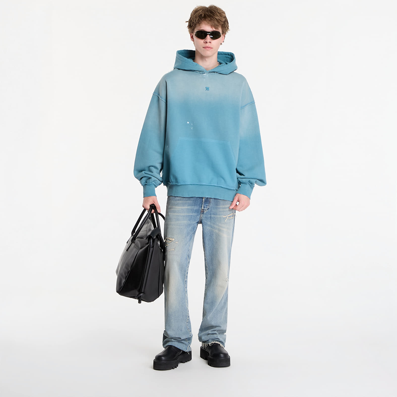 Hoodies and sweatshirts  MISBHV Shadow Pocket Hoodie UNISEX Teal Blue