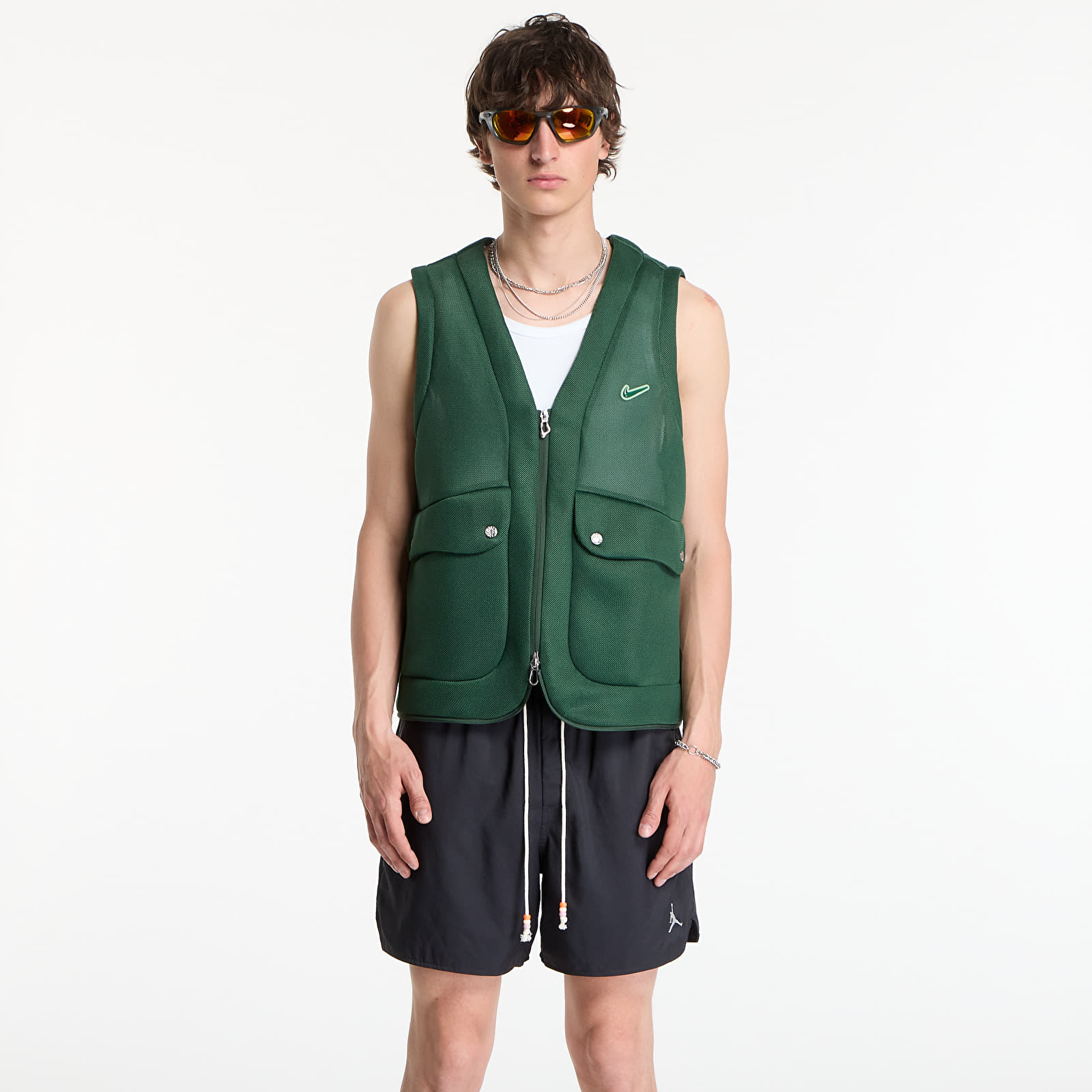 Veste Nike Project F.R.O.G. Men's Bubble Pod Vest Fir/ Barely Volt/ Fir