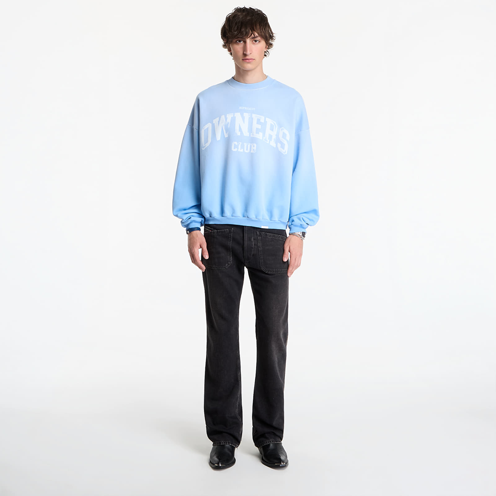 Hettegensere og sweatshirts REPRESENT Owners Sweatshirt UNISEX Sky Blue