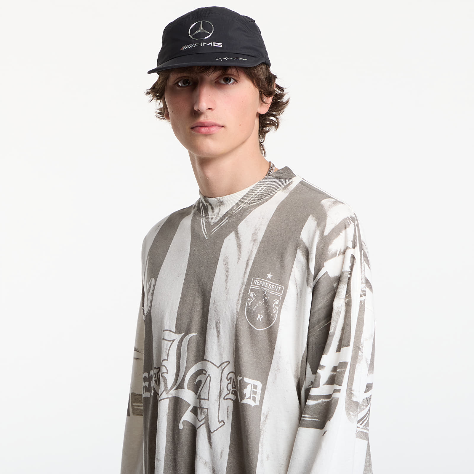 T-särgid REPRESENT Printed Ls Football Top UNISEX Flat White