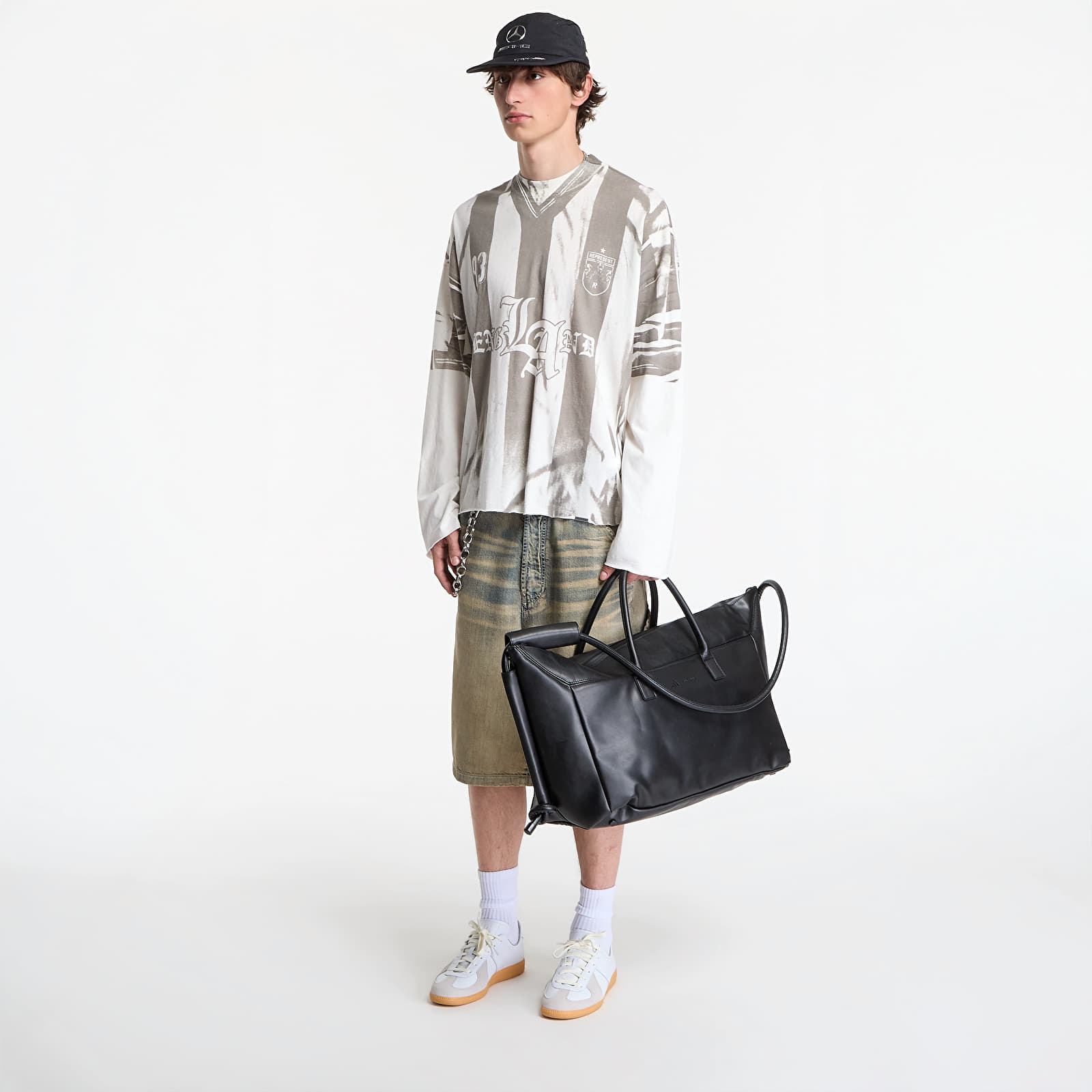 T-särgid REPRESENT Printed Ls Football Top UNISEX Flat White