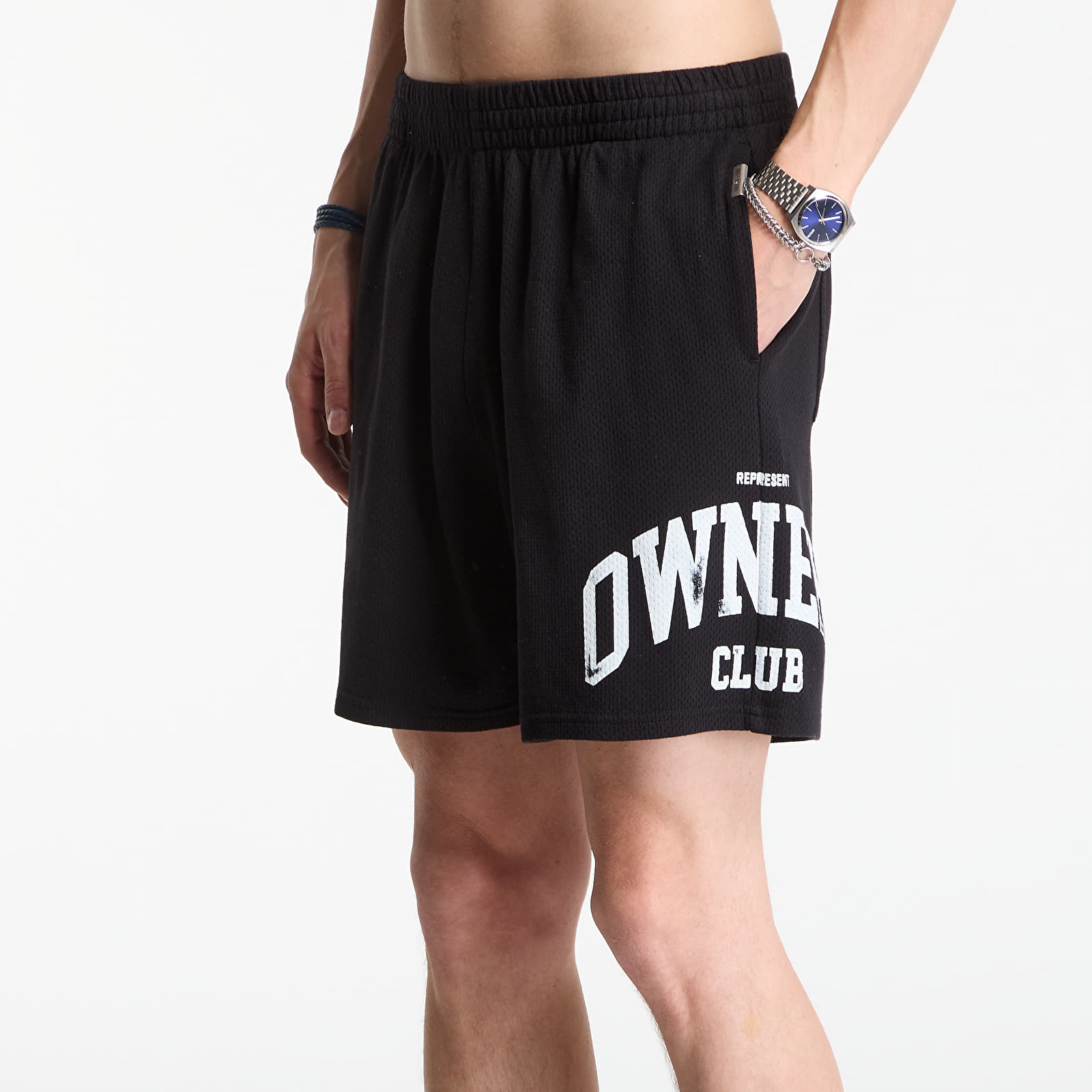 Šortai REPRESENT Owners Mesh Short Jet Black