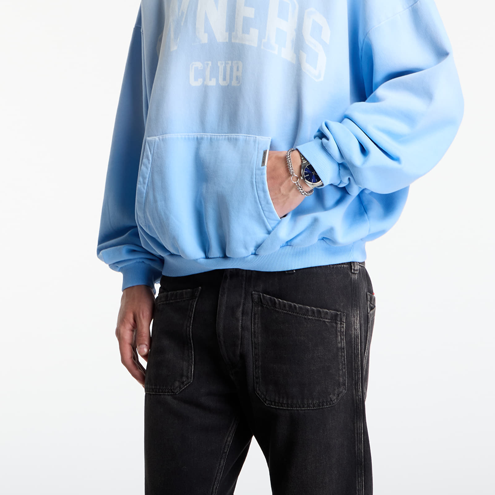 Hettegensere og sweatshirts REPRESENT Owners Hoodie UNISEX Sky Blue