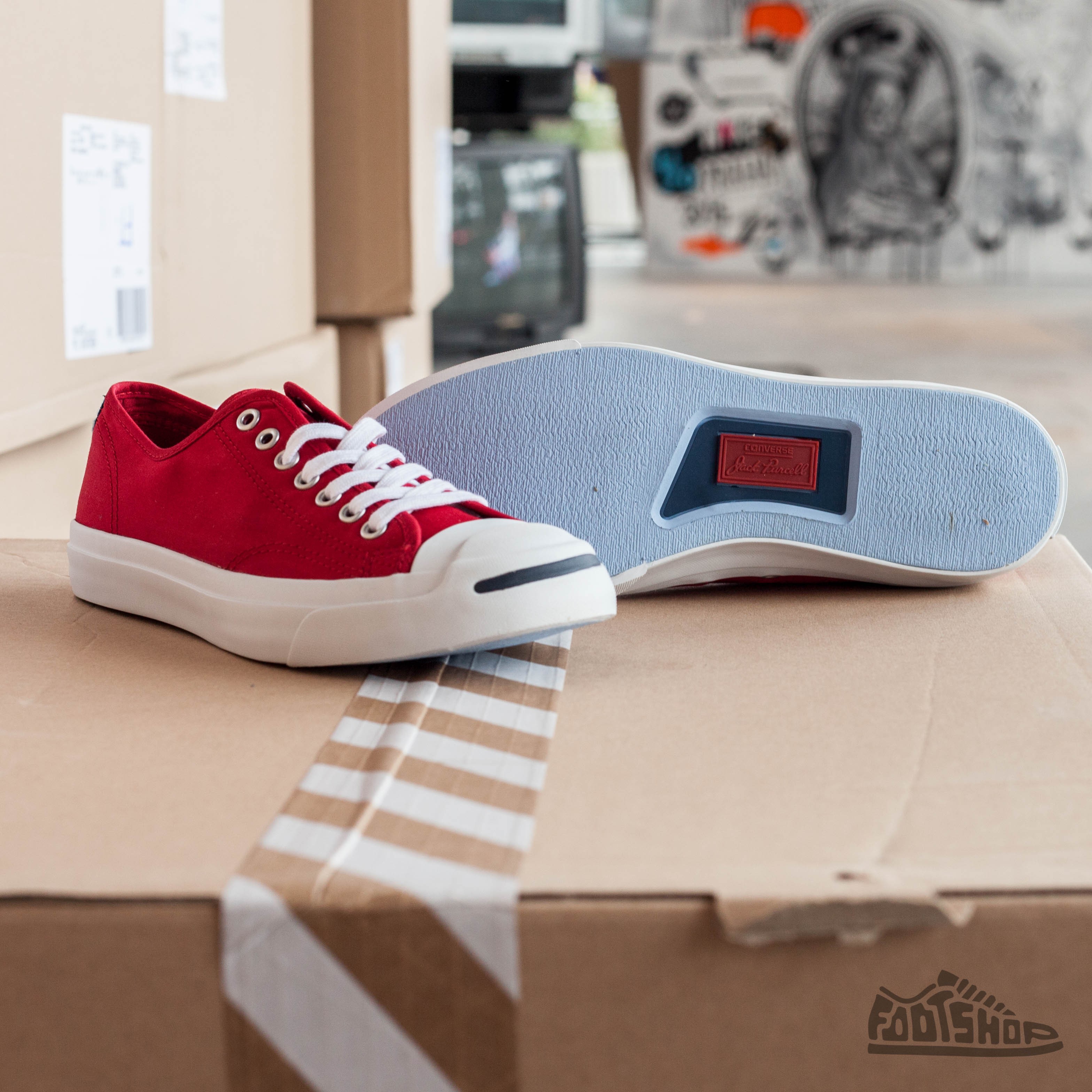 Men's shoes Converse Jack Purcell Jack Ox Days Red/White