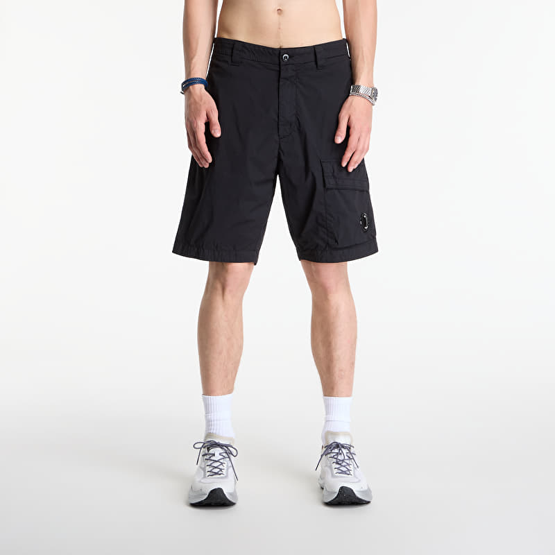 Shorts C.P. Company 50 Fili Stretch Loose Lens Cargo Shorts Black