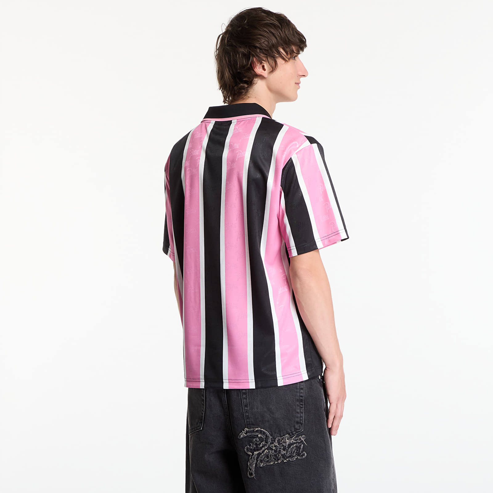 Dotjeran Patta Stripe Football Jersey UNISEX Begonia Pink