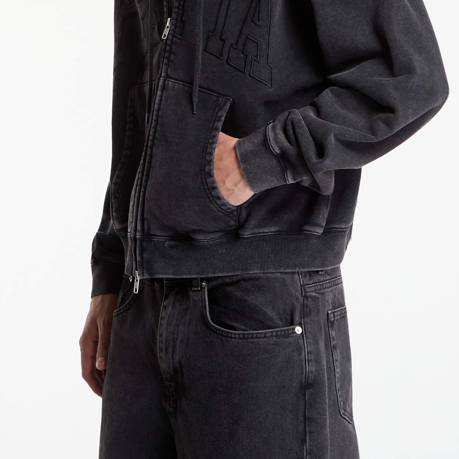 Hettegensere og sweatshirts Patta Loopback Logo Zip Hooded Sweater UNISEX Moonless Night