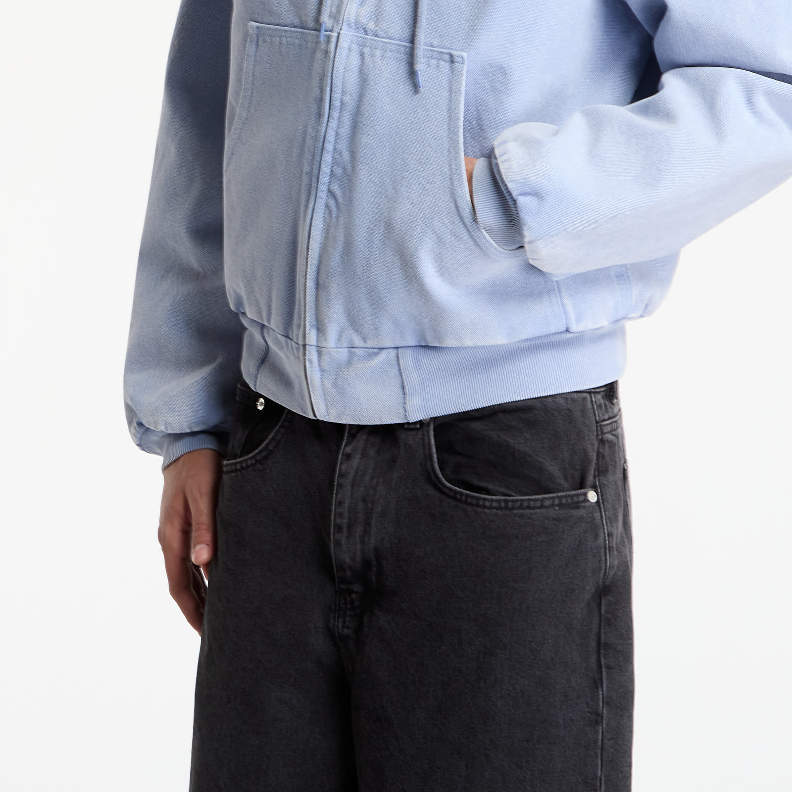 Kurtki Patta Peace Canvas Hooded Jacket UNISEX Light Blue Denim