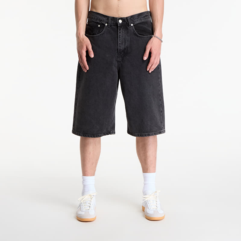 Short Patta Whiskers Denim Shorts (Black) Black Denim