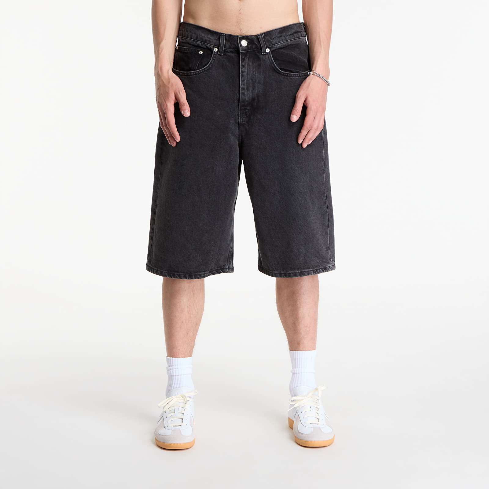 Pantaloni scurți Patta Whiskers Denim Shorts (Black) Black Denim