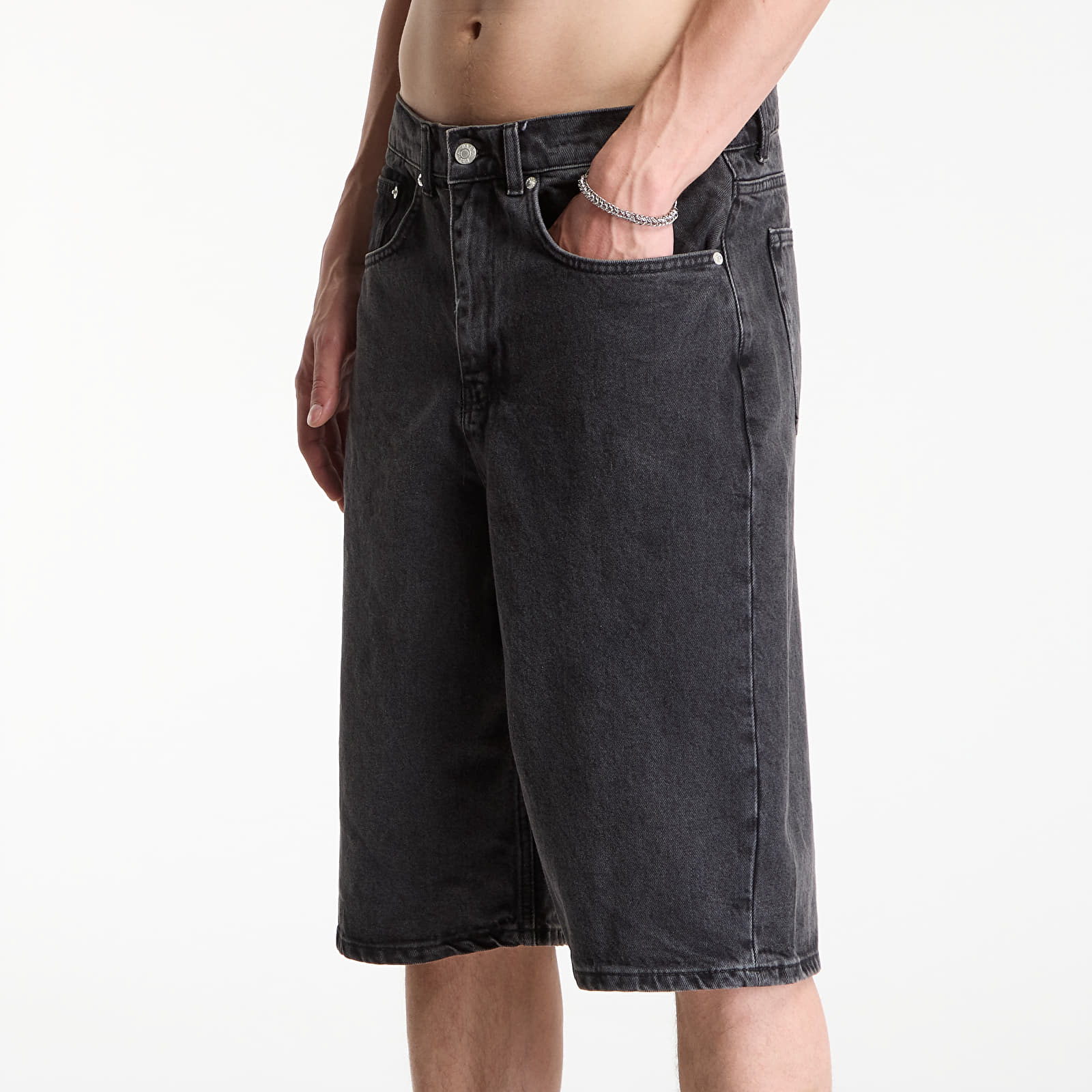 Pantaloni scurți Patta Whiskers Denim Shorts (Black) Black Denim