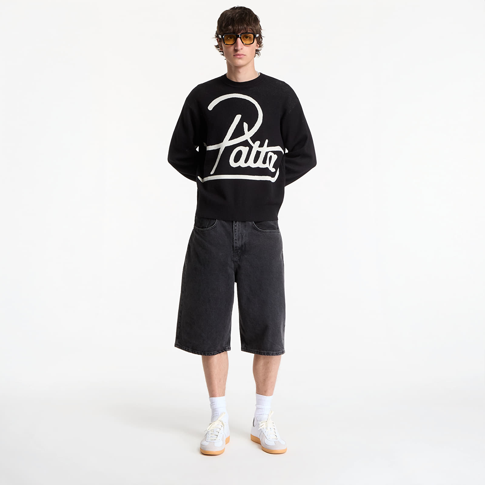Pantaloni scurți Patta Whiskers Denim Shorts (Black) Black Denim