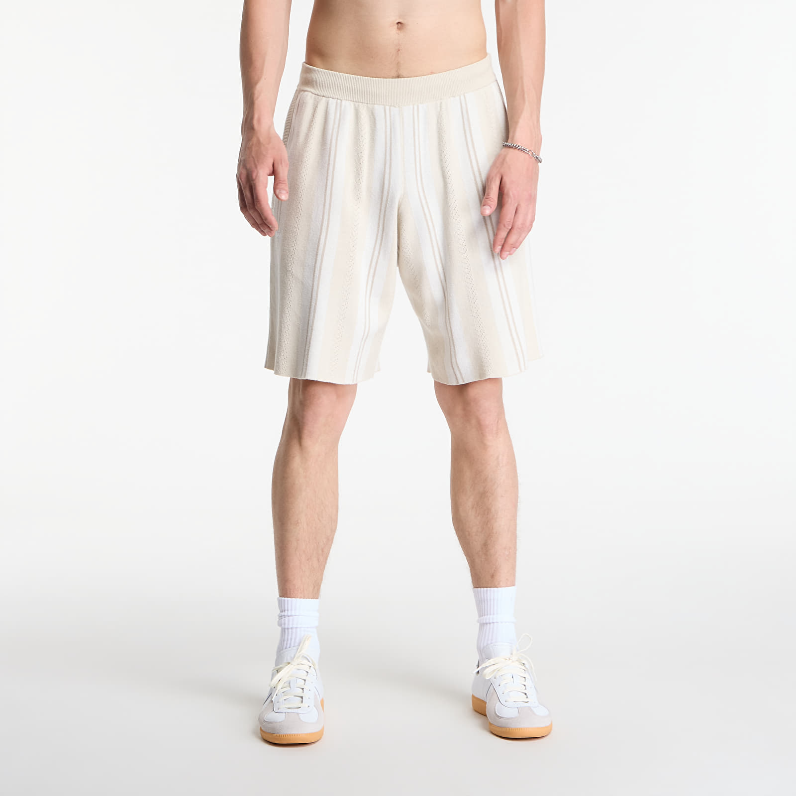Šortai Patta Knitted Football Shorts Oatmeal