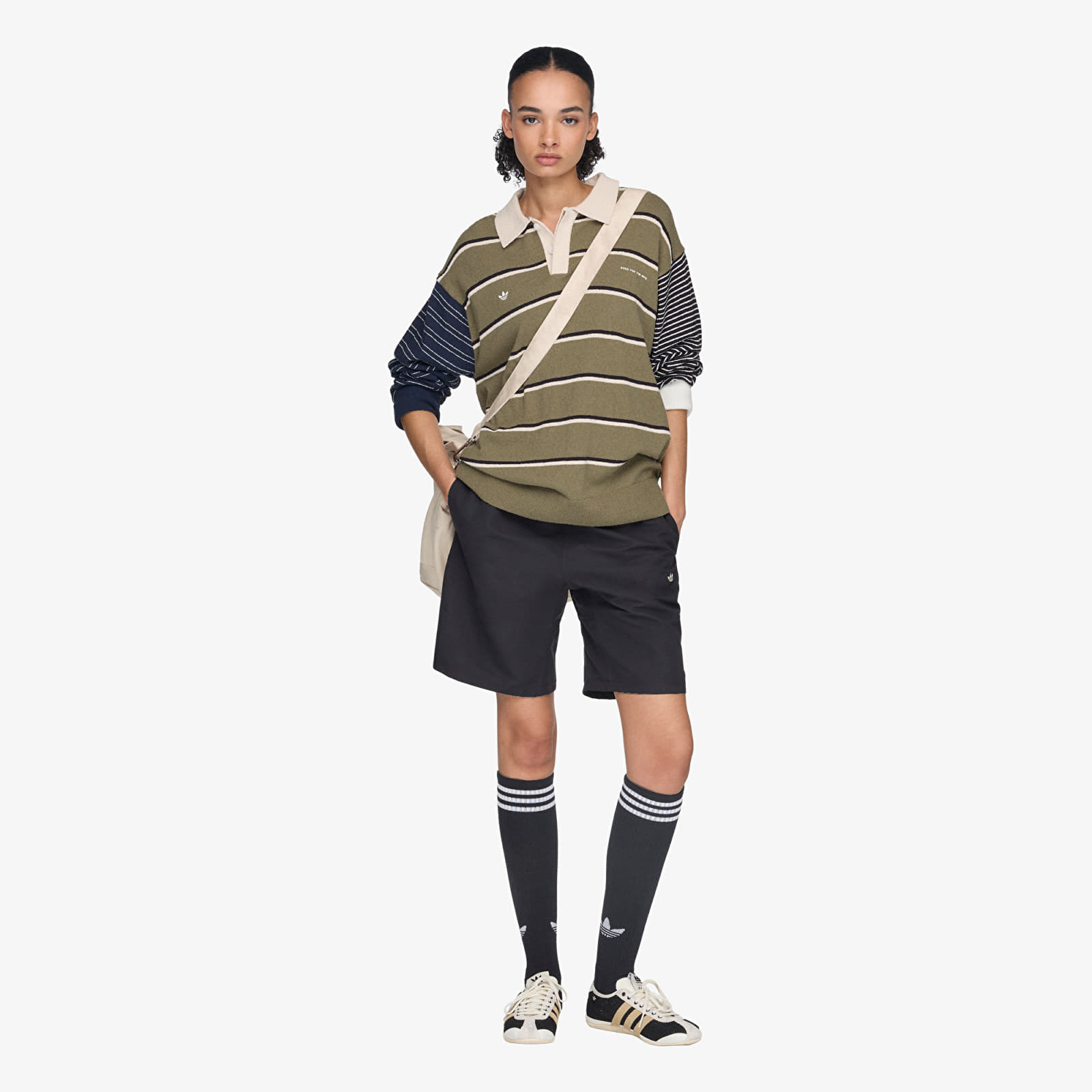 Polo trička adidas x Song For The Mute 007 Long Sleeve Long-Sleeve Top UNISEX Olive Strata/ Alumina/ Black