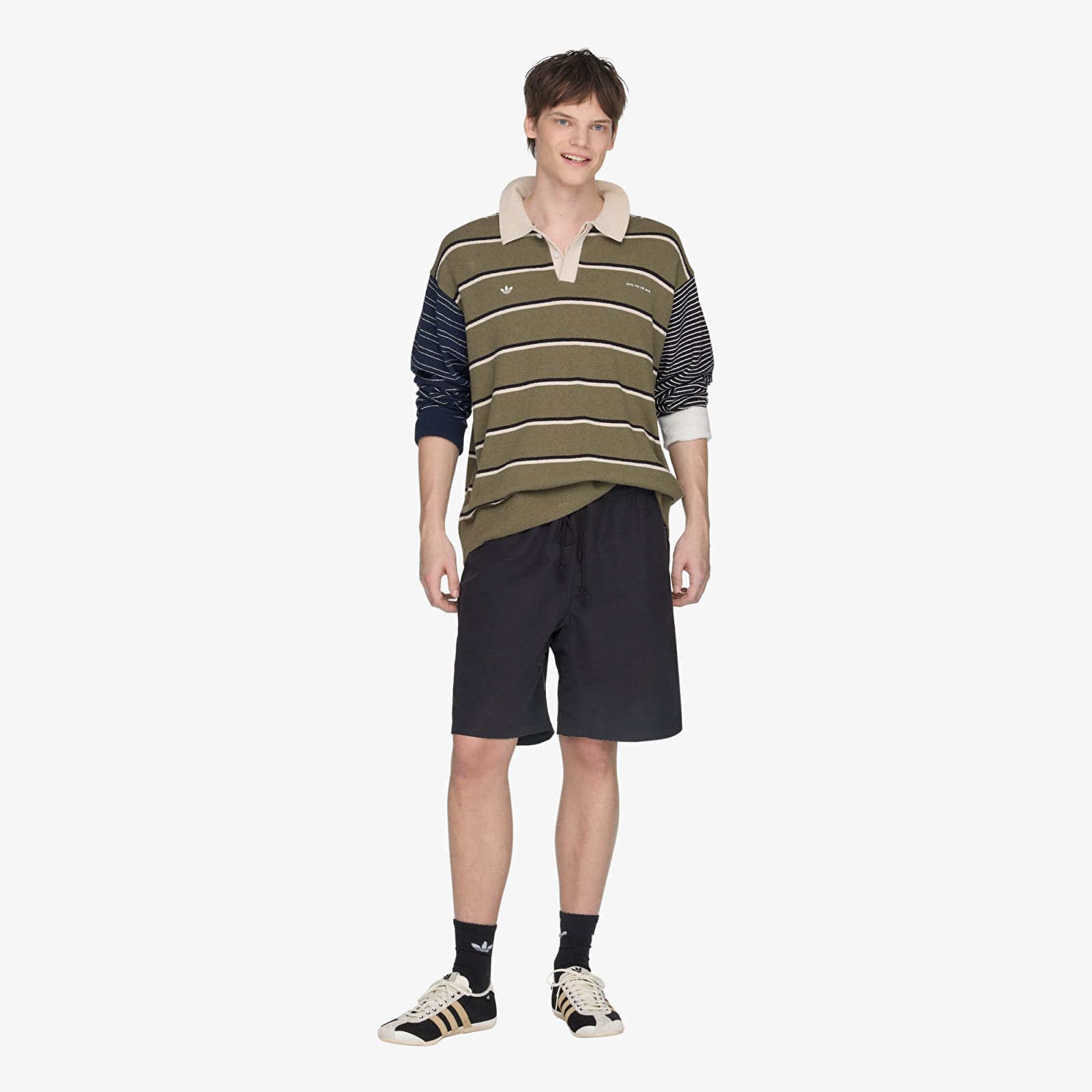 Polo trička adidas x Song For The Mute 007 Long Sleeve Long-Sleeve Top UNISEX Olive Strata/ Alumina/ Black
