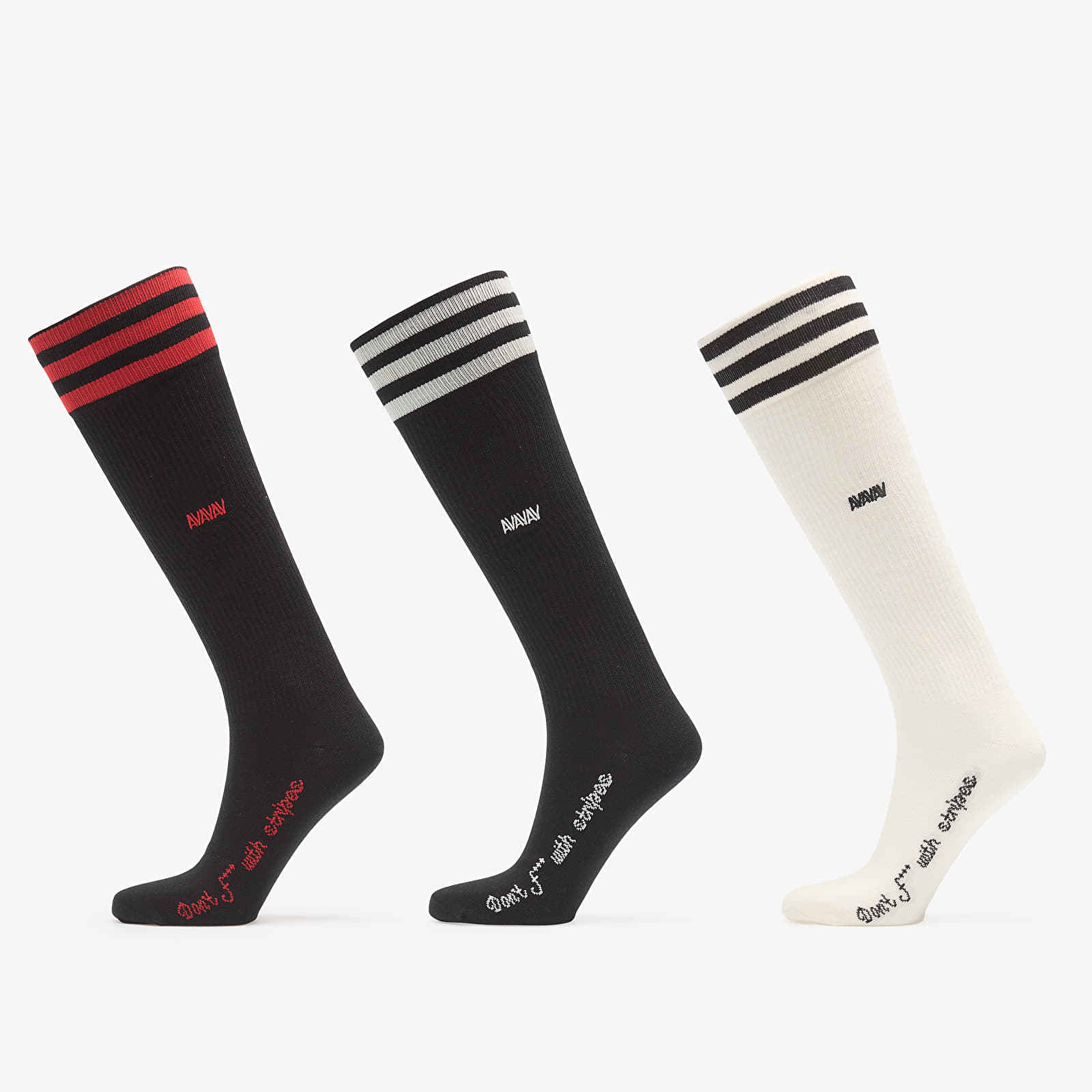 Socks adidas By Avavav Kneesocks 3-Pack Cream White/ Black/ Black