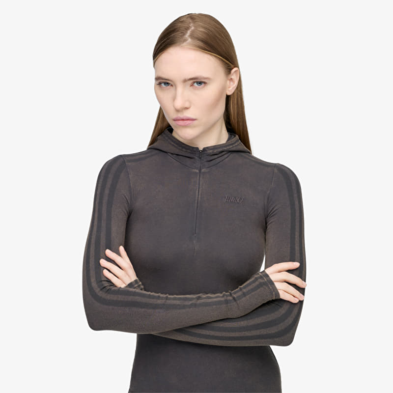 Tričko adidas By Avavav Hooded Dress Carbon
