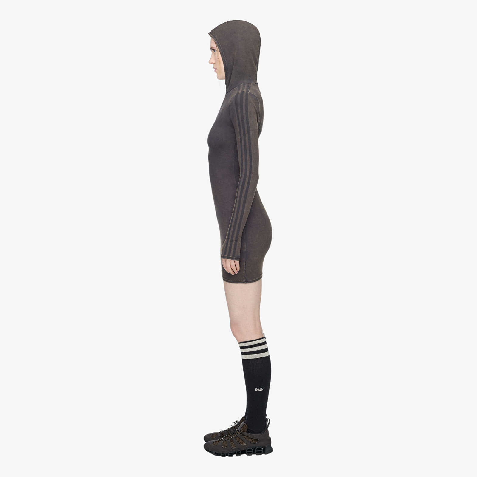 T-shirts adidas By Avavav Hooded Dress Carbon