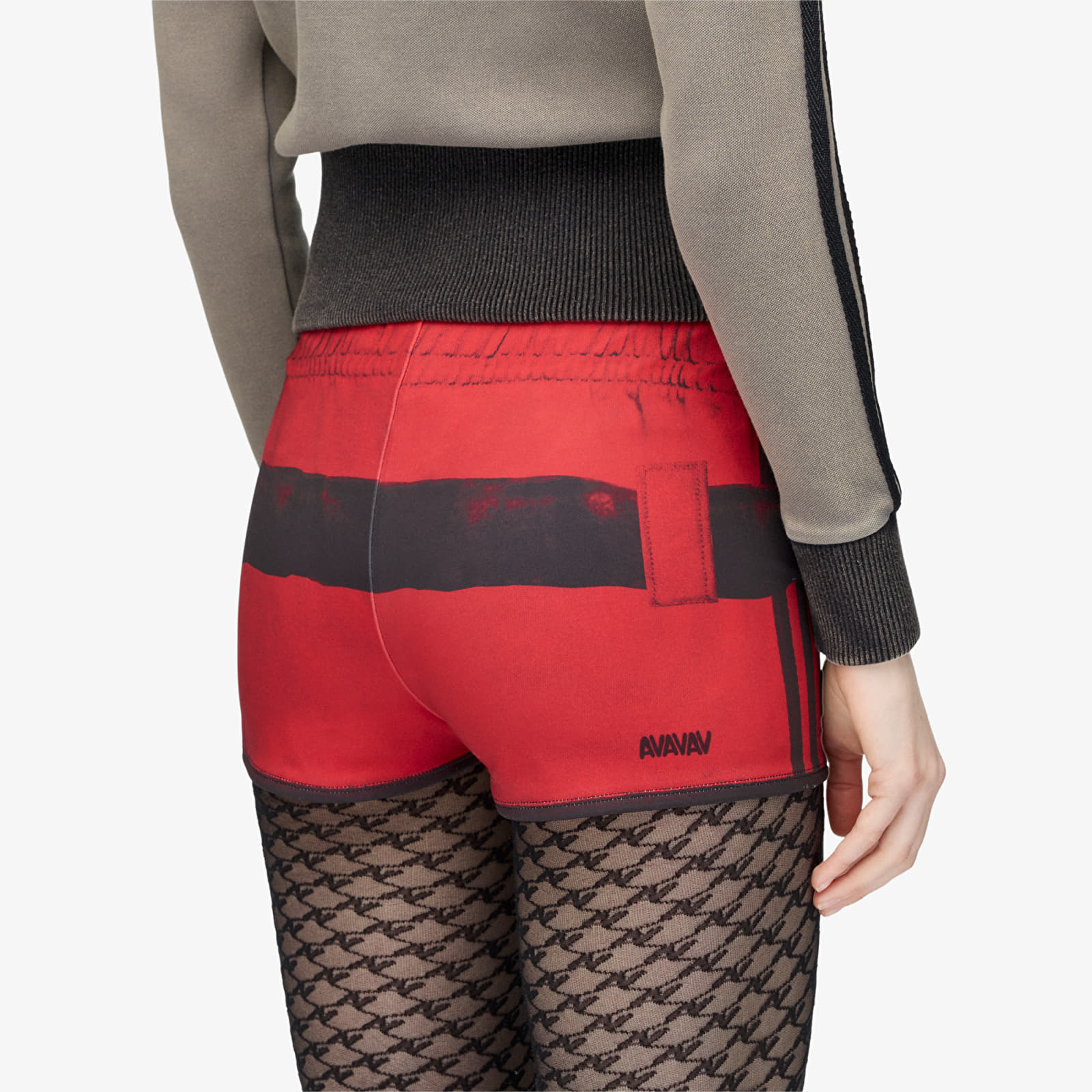 Kraťasy adidas Av Print Shorts Better Scarlet/ Grey Four
