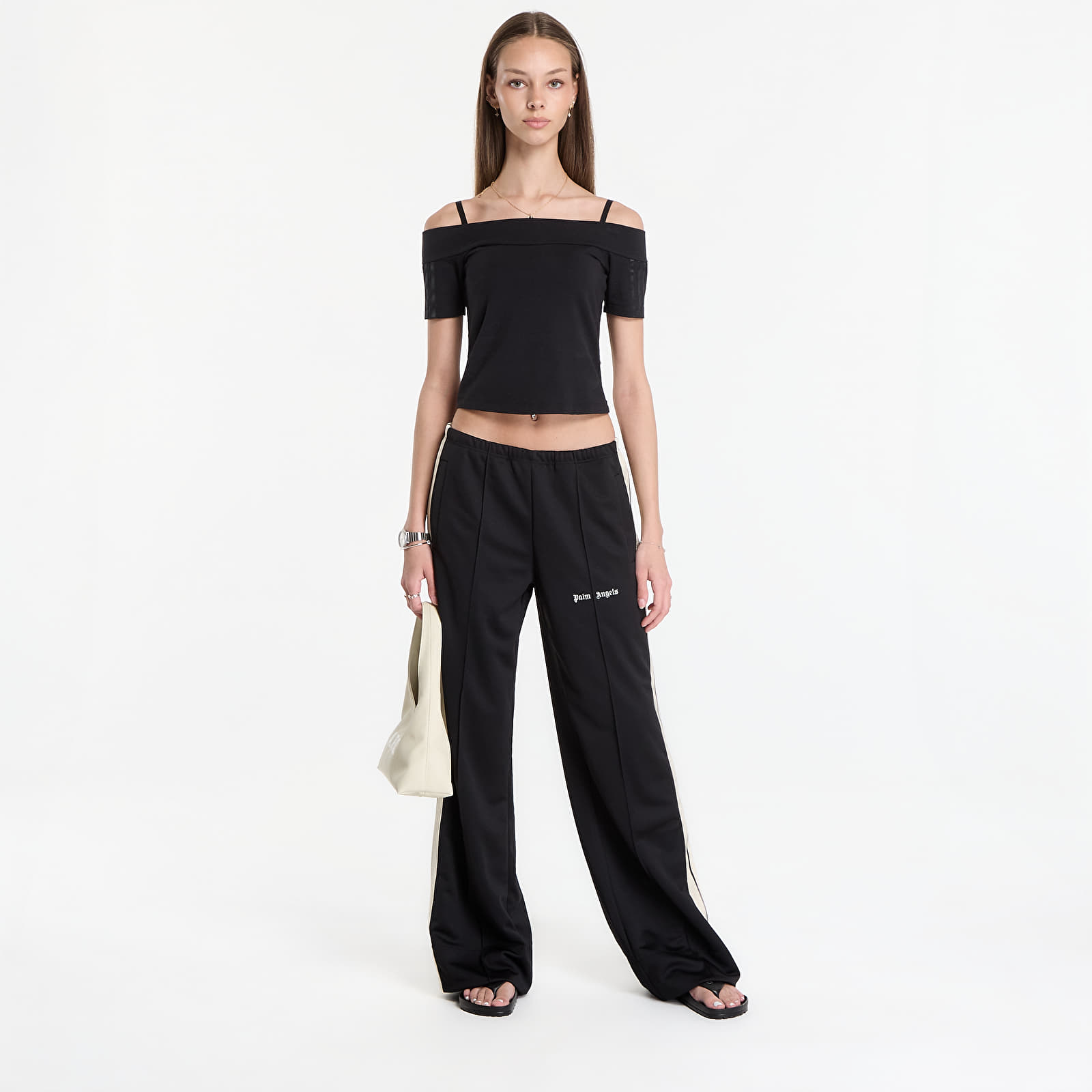 Chandal Palm Angels Classic Logo Track Loose Pants Black/ Off White