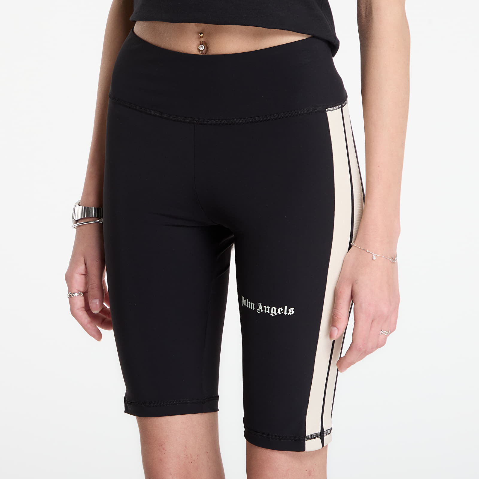 Šorti Palm Angels Classic Logo Track Cyclist Black/ Off White