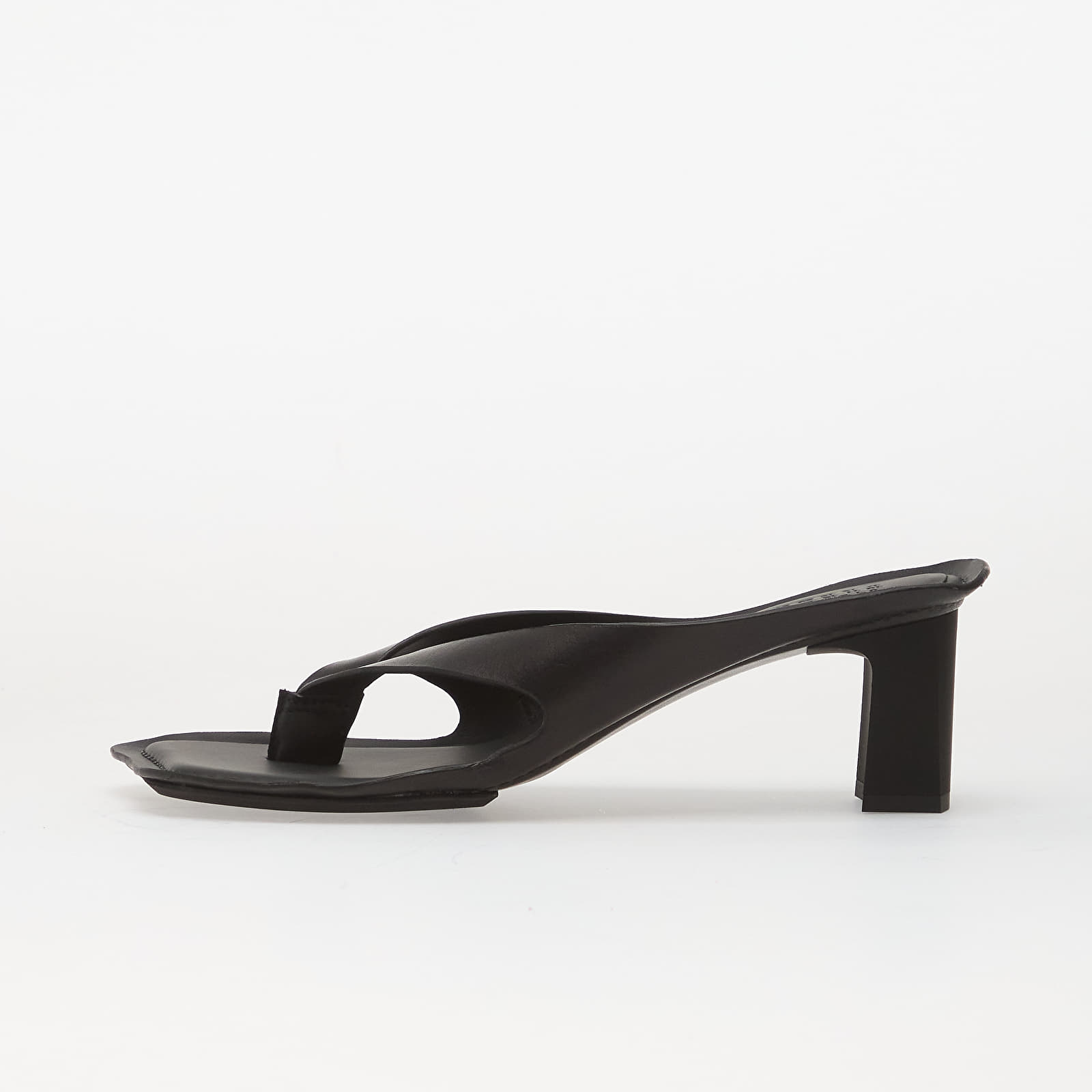 Ženski čevlji MM6 Anatomic Leather Flip Flop Mules Black