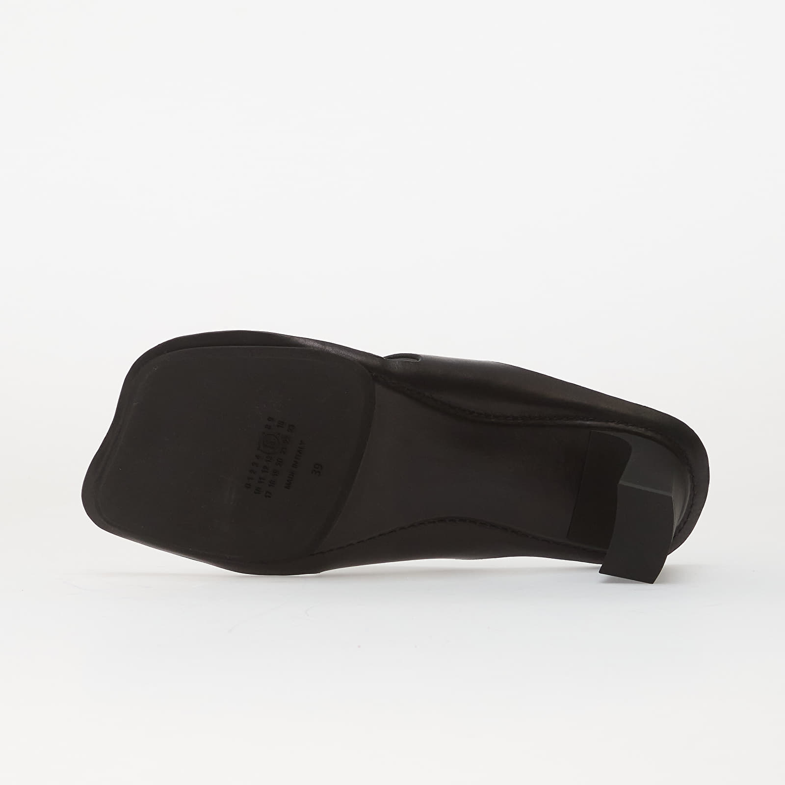 Ženski čevlji MM6 Anatomic Leather Flip Flop Mules Black