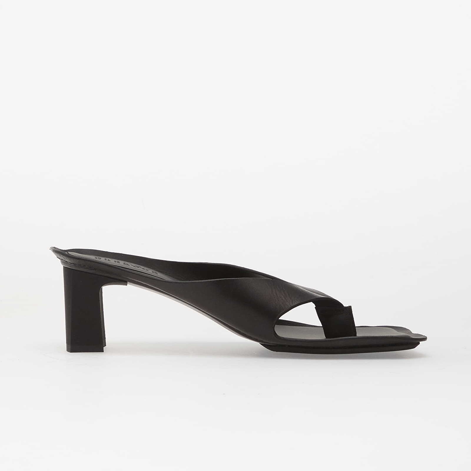 Ženski čevlji MM6 Anatomic Leather Flip Flop Mules Black