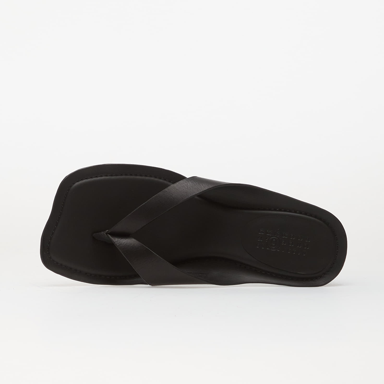 Ženski čevlji MM6 Anatomic Leather Flip Flop Mules Black