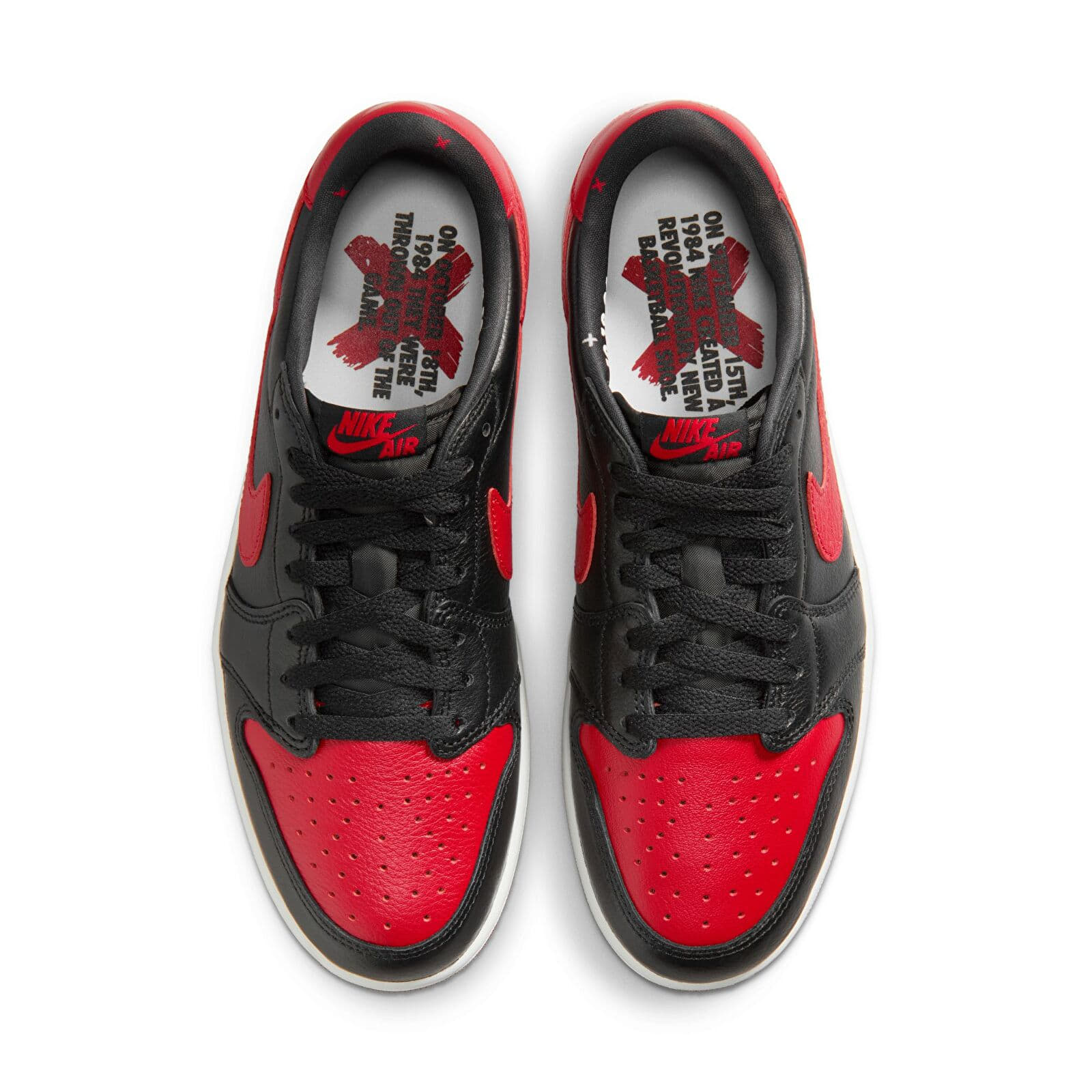 Herresko Air Jordan 1 Low OG "Banned" Black/ Black-Varsity Red-Summit White