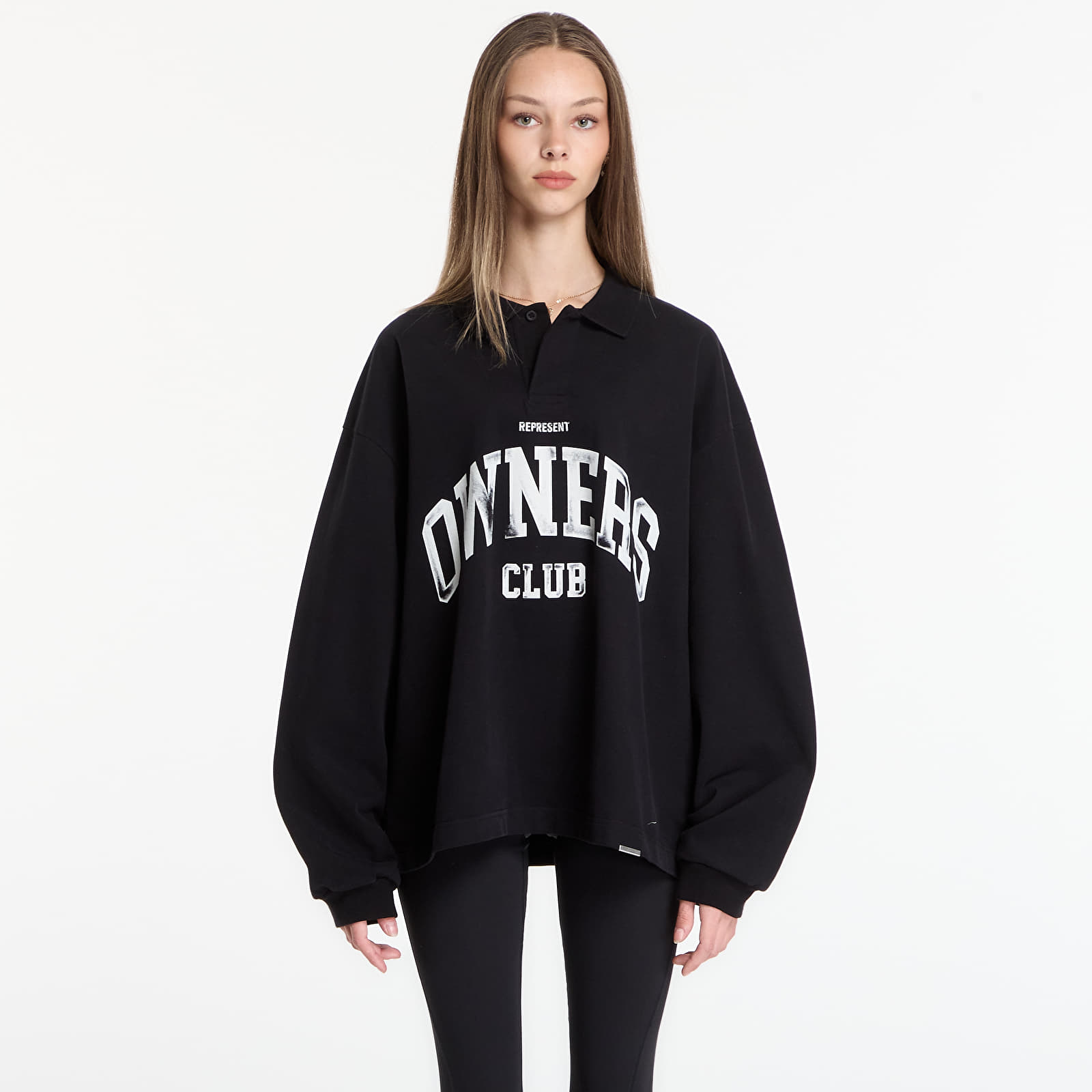 T-Shirts REPRESENT Owners Rugby Top UNISEX Jet Black