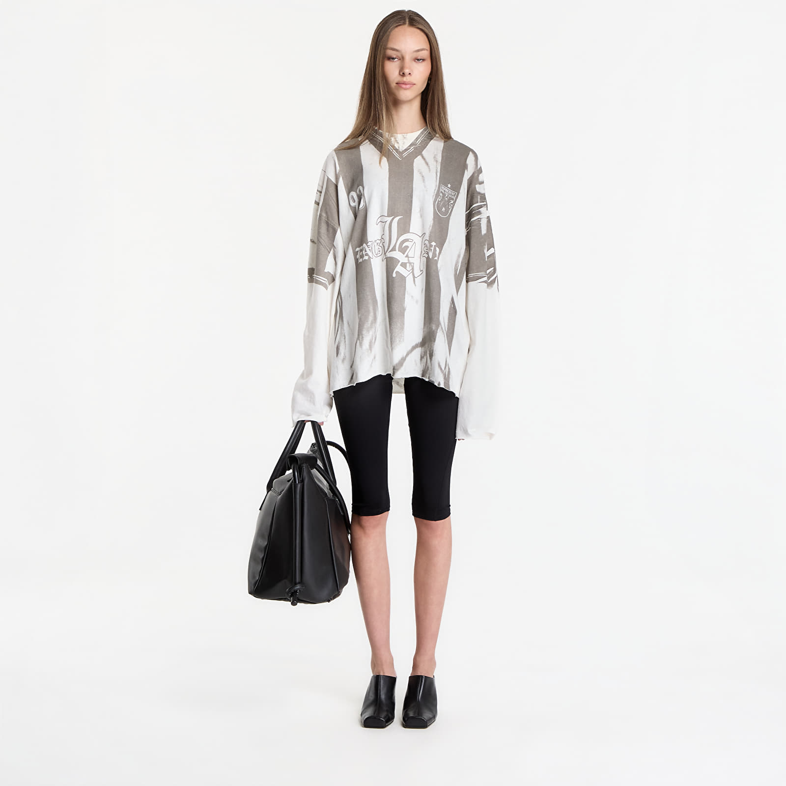 T-särgid REPRESENT Printed Ls Football Top UNISEX Flat White