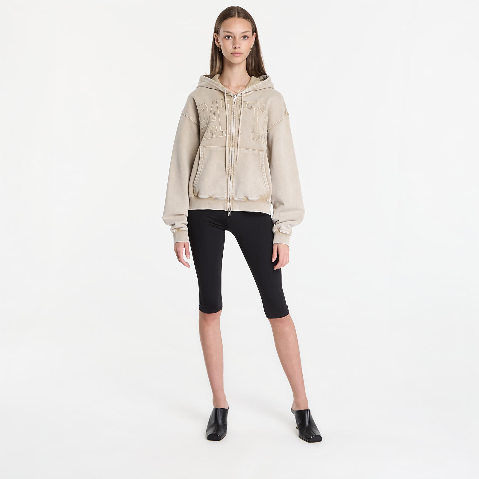 Hoodies and sweatshirts  Patta Loopback Logo Zip Hooded Sweater UNISEX Irish Cream