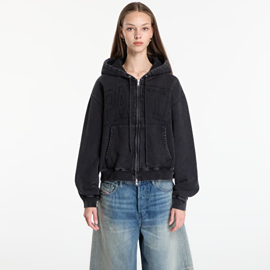 Sweatshirt Patta Loopback Logo Zip Hooded Sweater UNISEX Moonless Night