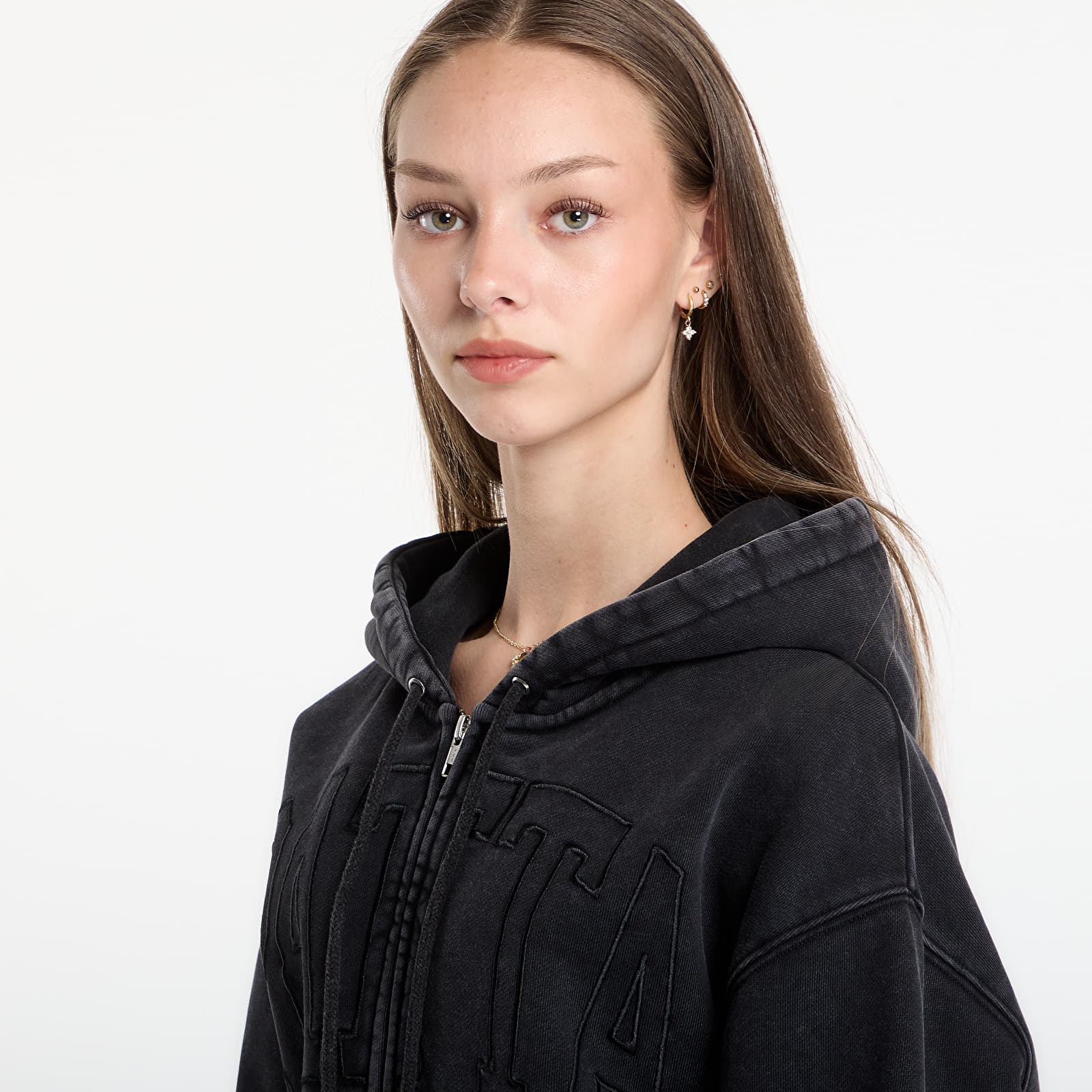 Hoodies and sweatshirts  Patta Loopback Logo Zip Hooded Sweater UNISEX Moonless Night
