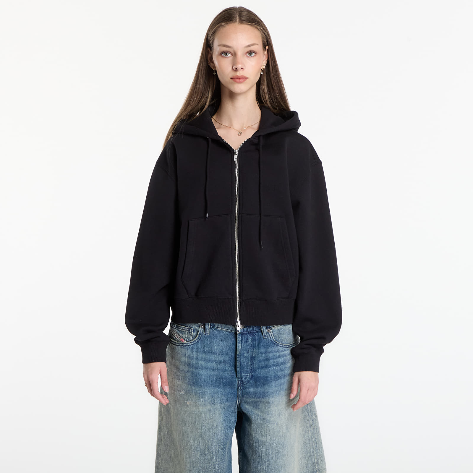 Kapuutsikud ja kampsunid Patta Embro Classic Zip Up Hooded Sweater UNISEX Black