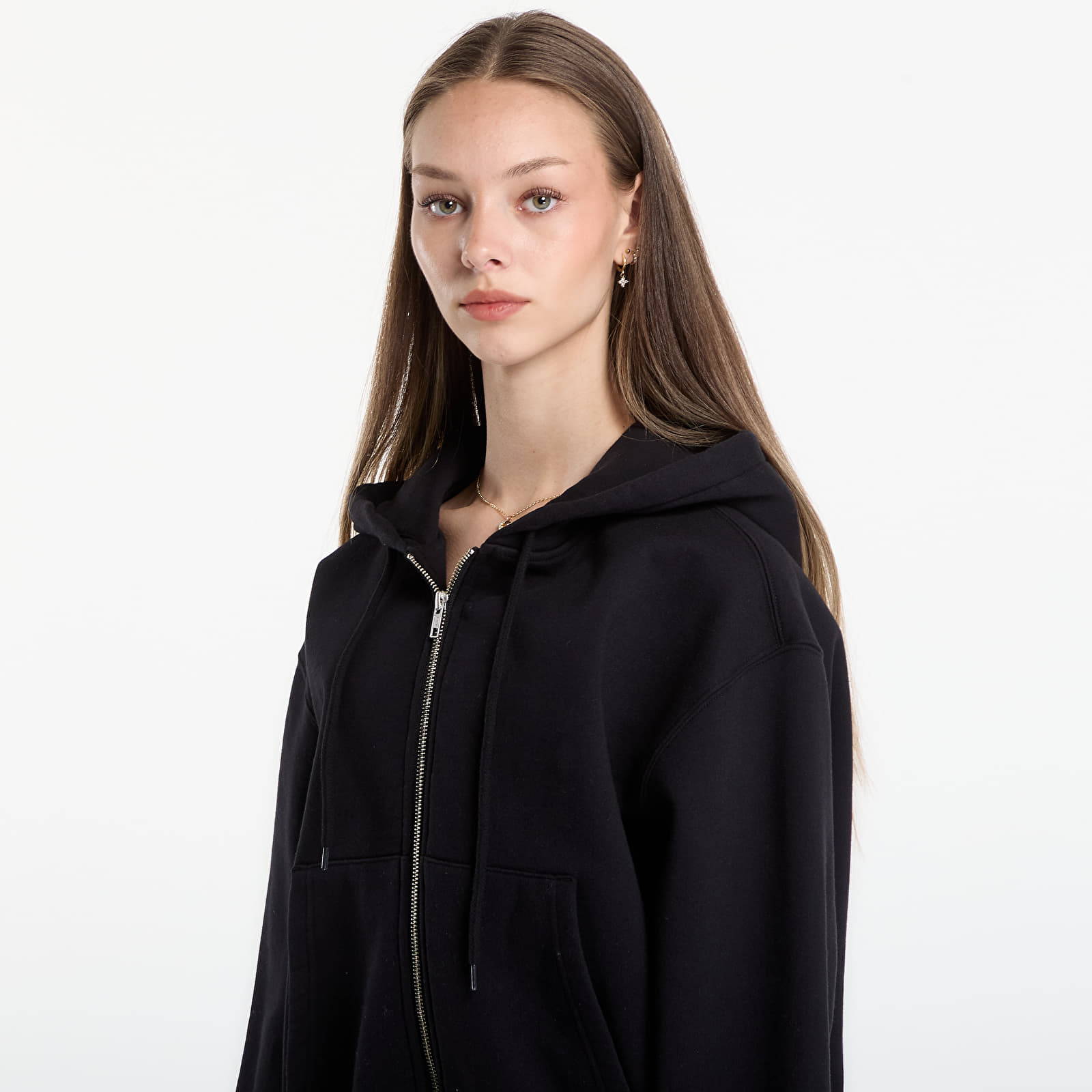 Kapuutsikud ja kampsunid Patta Embro Classic Zip Up Hooded Sweater UNISEX Black