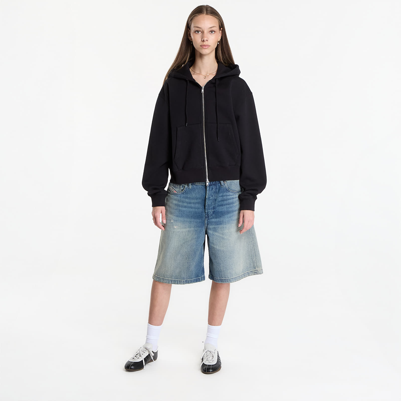 Kapuutsikud ja kampsunid Patta Embro Classic Zip Up Hooded Sweater UNISEX Black
