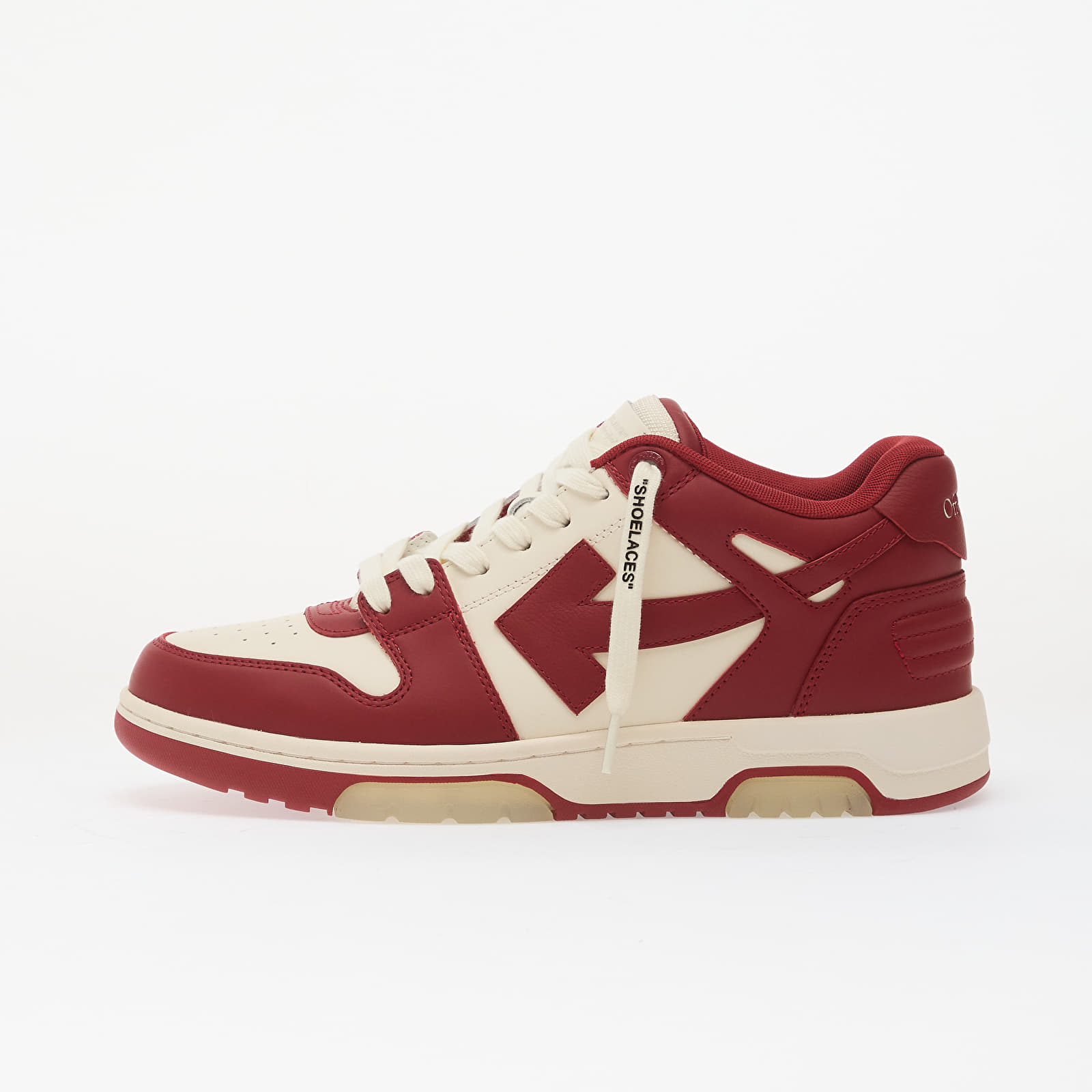 Мужская обувь Off-White M-Out Of Office Calf Lea-002 Off White - Coral Red