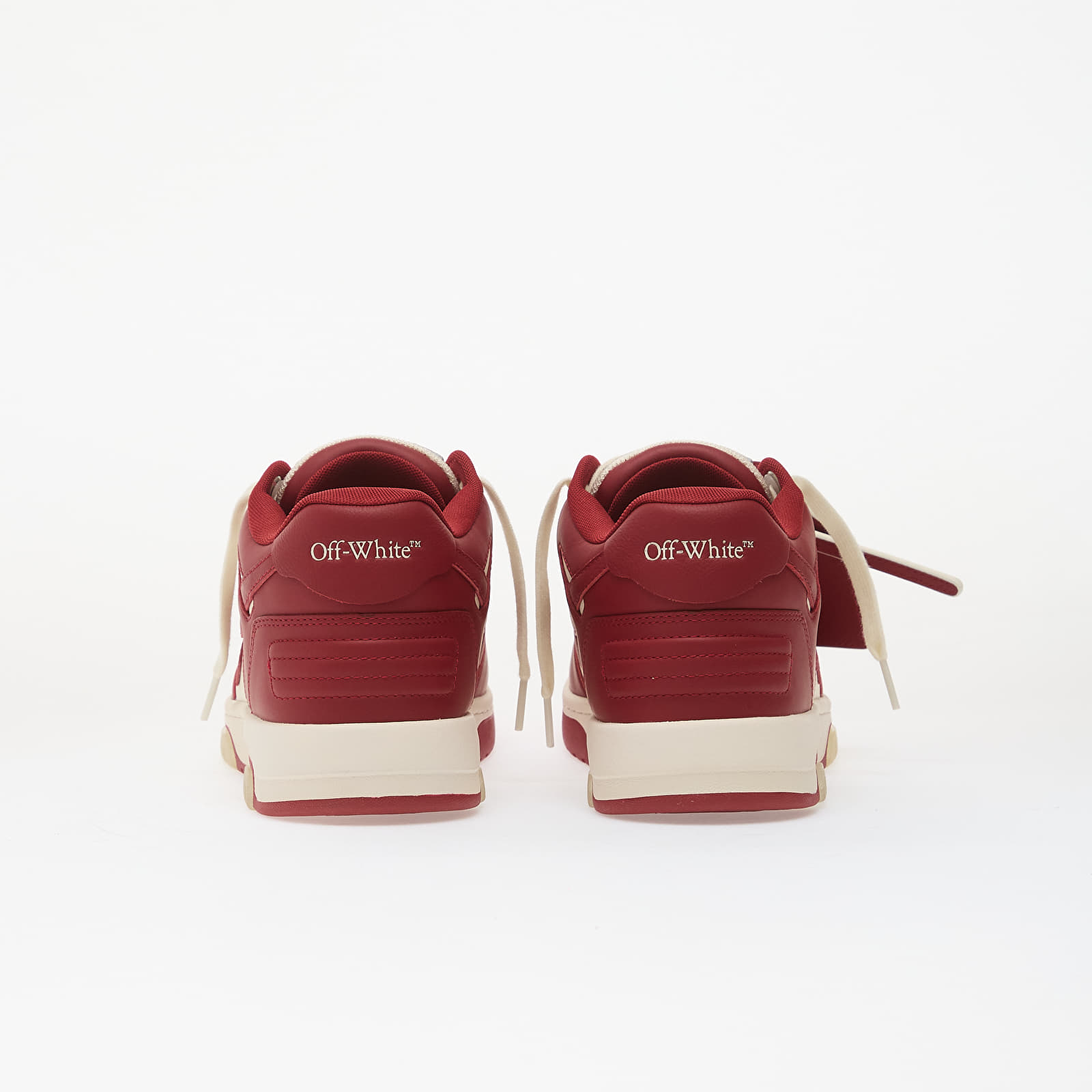 Мужская обувь Off-White M-Out Of Office Calf Lea-002 Off White - Coral Red