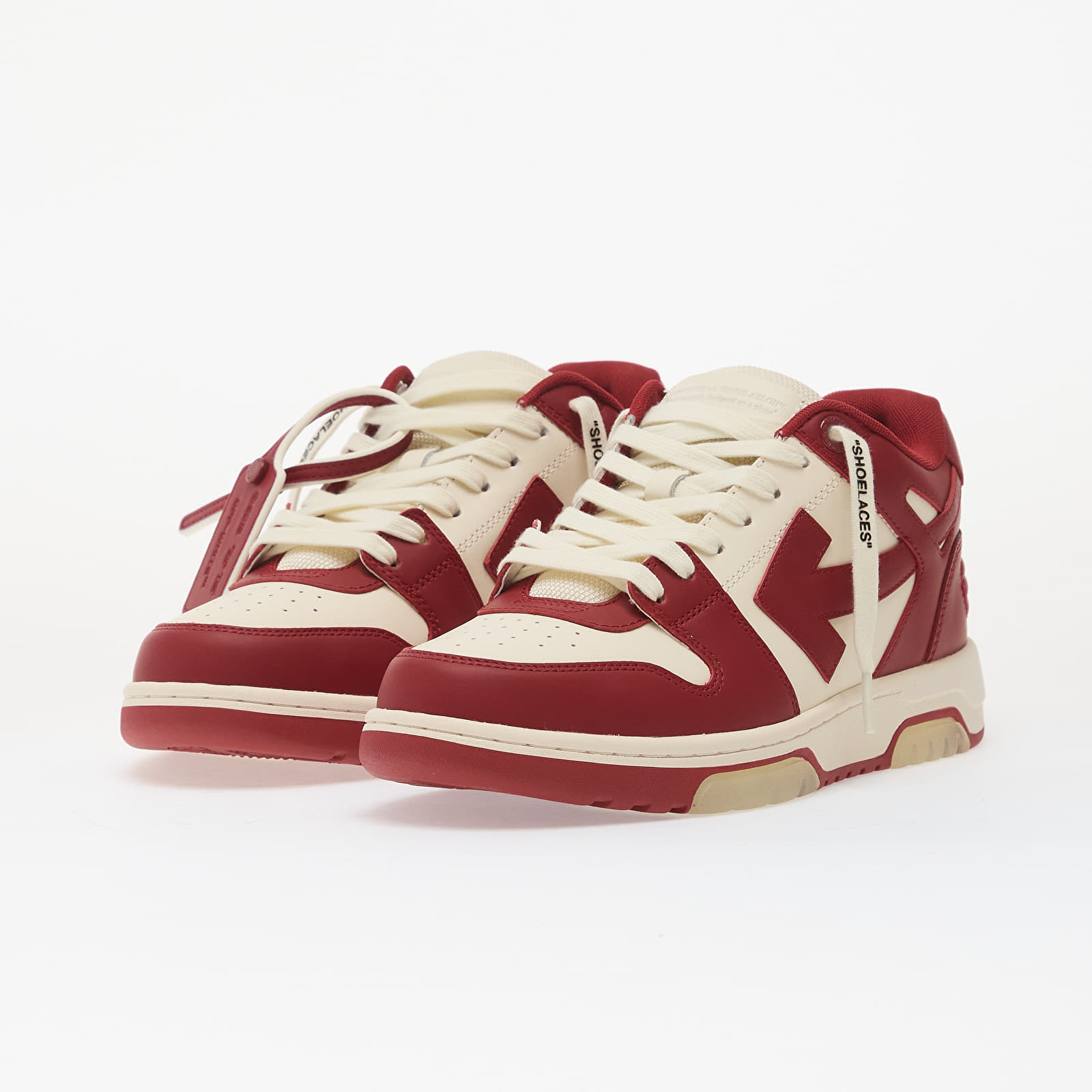 Мужская обувь Off-White M-Out Of Office Calf Lea-002 Off White - Coral Red
